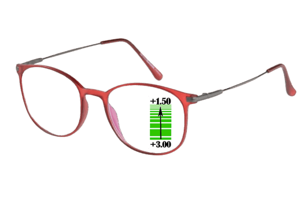 Leesbril Ofar Office Multifocaal CF0003C- Rood -+3.00