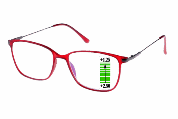 Leesbril Ofar Office Multifocaal CF0002C-Rood -+1.50