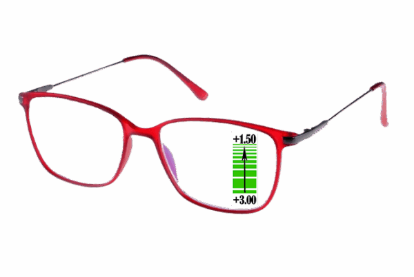 Leesbril Ofar Office Multifocaal CF0002C- Rood -+3.00