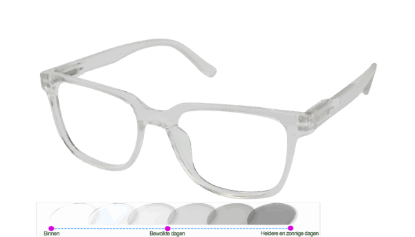 Leesbril Vista Bonita Cubo Photochromic-Transparant-+1.00