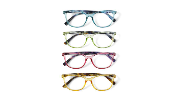 Croon Set van 4, Super-lichte Trendy Leesbril +1.00
