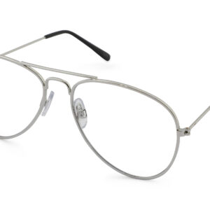 Leesbril Croon Pilot-Shiny silver-+1.00