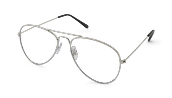 Leesbril Croon Pilot-Shiny silver-+1.00