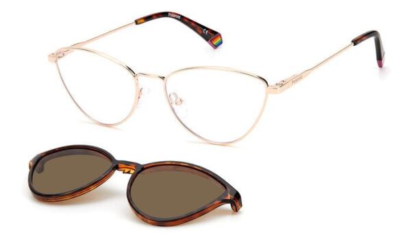 PLD6157 met zonneclip rose goud havanna